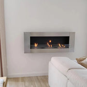 ScandiFlames XL Wall Mounted Biofireplace - Stainless Steel