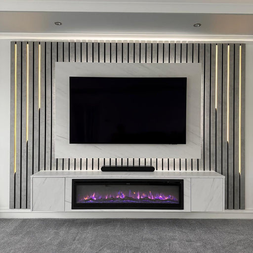 SmallBee 50" Media Wall Electric Fireplace - LUXE SUPPLIES