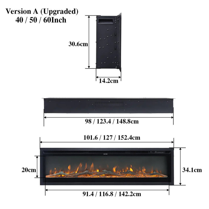 SmallBee 50" Media Wall Electric Fireplace - LUXE SUPPLIES