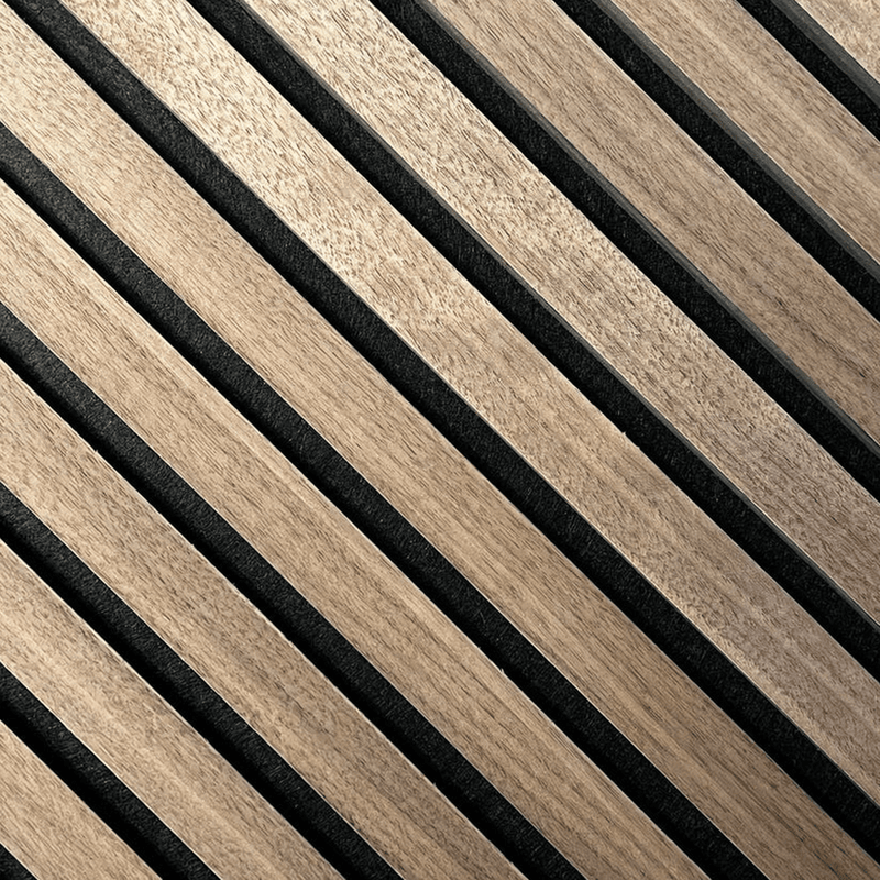 Standard Acoustic Slat Wall Panel - Walnut - LUXE SUPPLIES