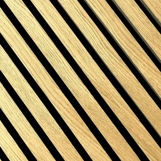 Standard Acoustic Slat Wall Panel - White Oak - LUXE SUPPLIES