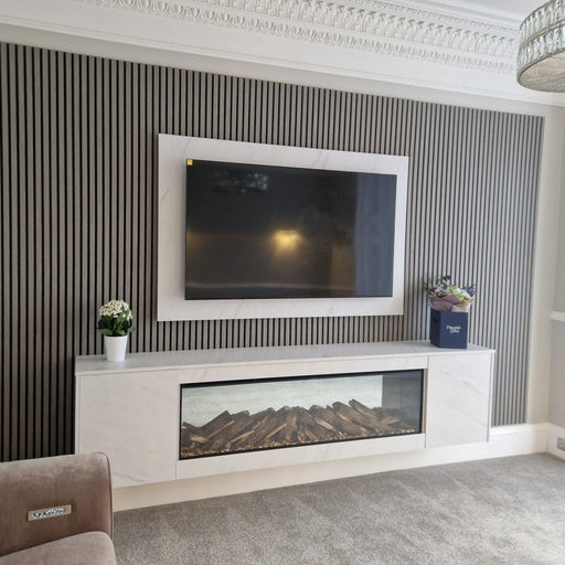 TV Backboard in White Levanto Marble - LUXE SUPPLIES